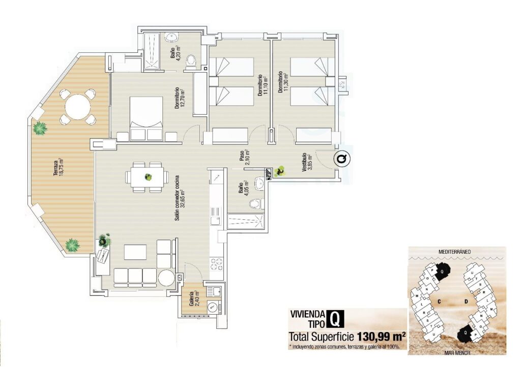 Apartment w La Manga del Mar Menor - oferta N8370