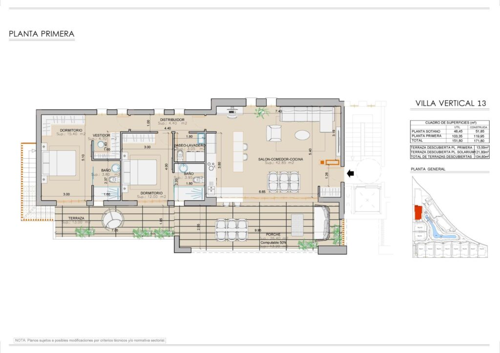 Bungalow w San Juan de los Terreros - oferta N9224